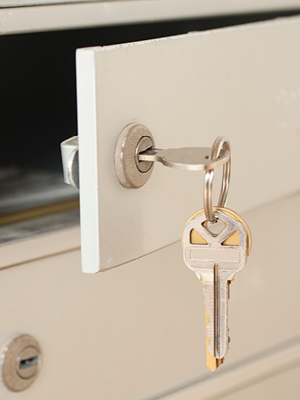 key opening a lock