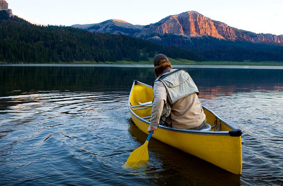 picture of someone in a canoe