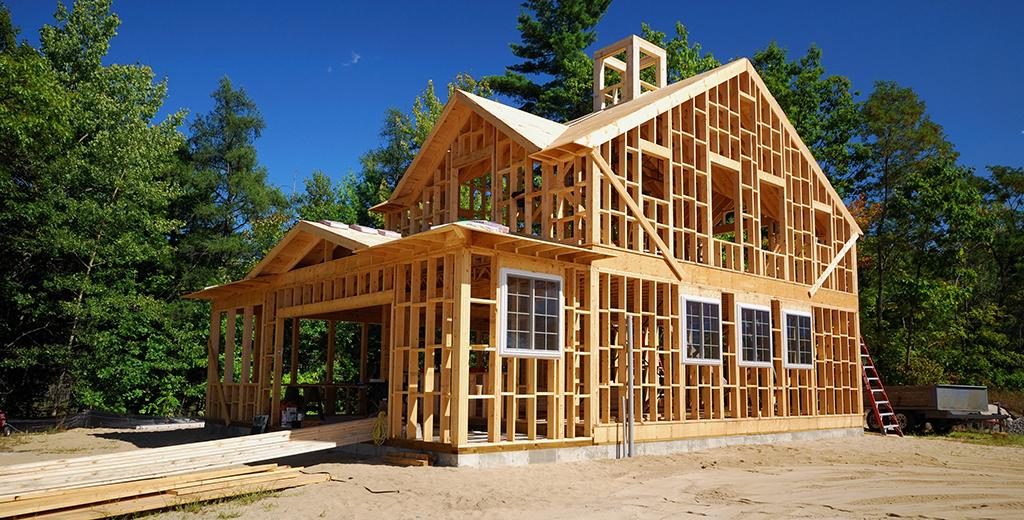 A new house being built.